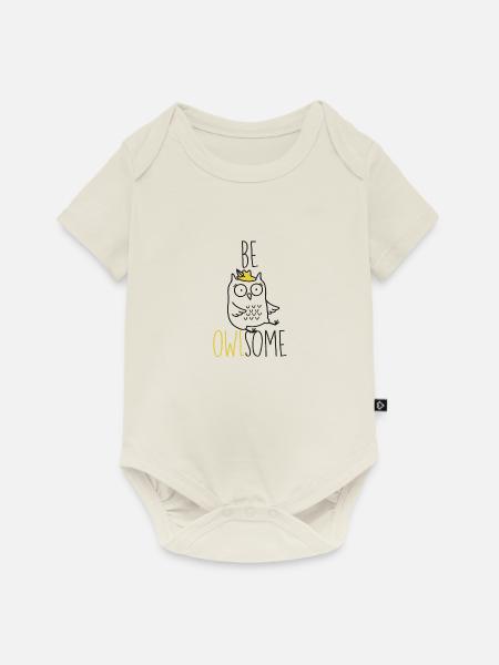 be awesome - Baby Premium Kurzarmbody - Naturweiß
