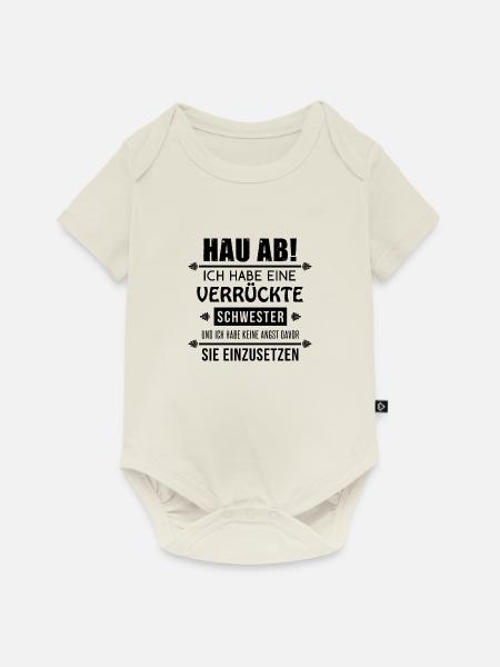 Hau ab - Baby Premium Kurzarmbody - Naturweiß