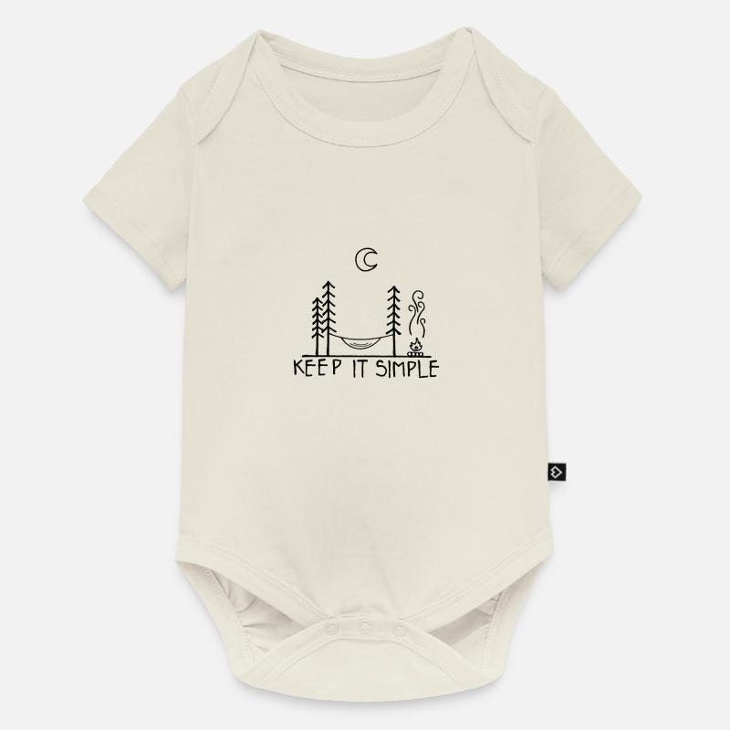 Keep it Simple Hängematte - Baby Premium Kurzarmbody - Naturweiß