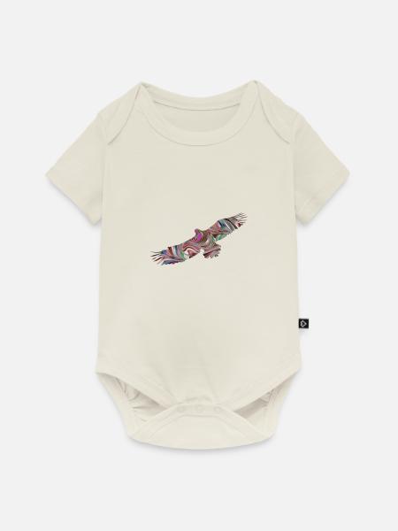 Adler - Baby Premium Kurzarmbody - Naturweiß