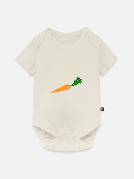 Karotte - Baby Premium Kurzarmbody - Naturweiß