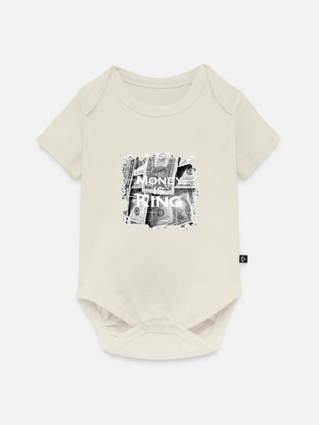 Geld - Baby Premium Kurzarmbody - Naturweiß