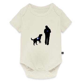 Hund wartet auf Bestätigung - Baby Premium Kurzarmbody - Naturweiß - Vorne