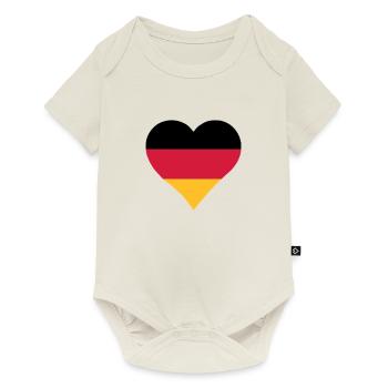 Deutschlandflagge Herform - Baby Premium Kurzarmbody - Naturweiß - Vorne