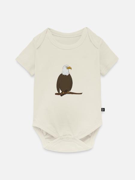 Adler - Baby Premium Kurzarmbody - Naturweiß