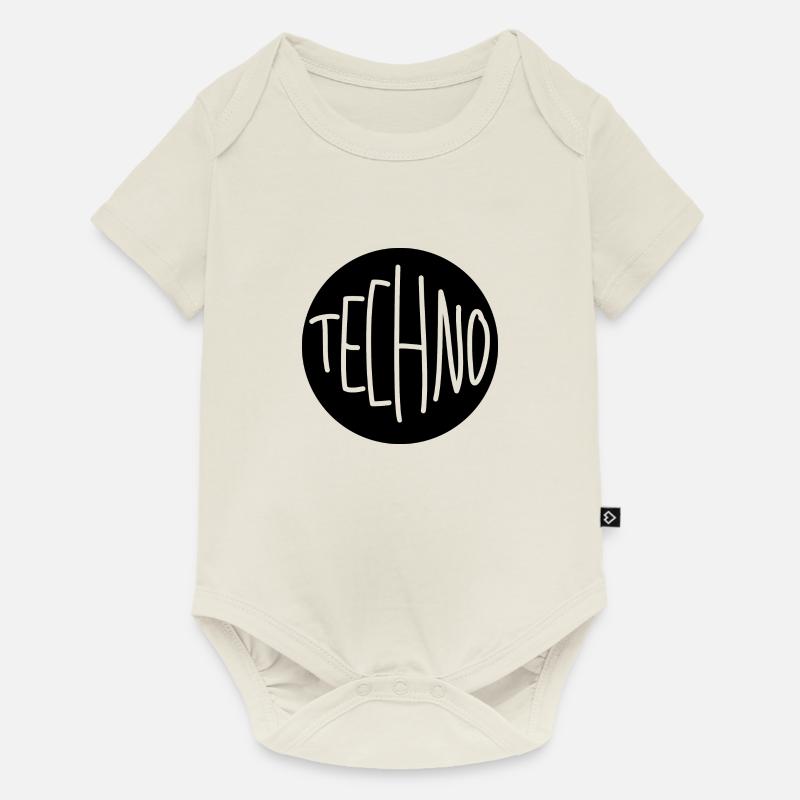 Techno Techno - Body à manches courtes Premium Bébé - blanc cassé