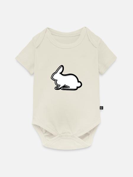 Hase - Baby Premium Kurzarmbody - Naturweiß