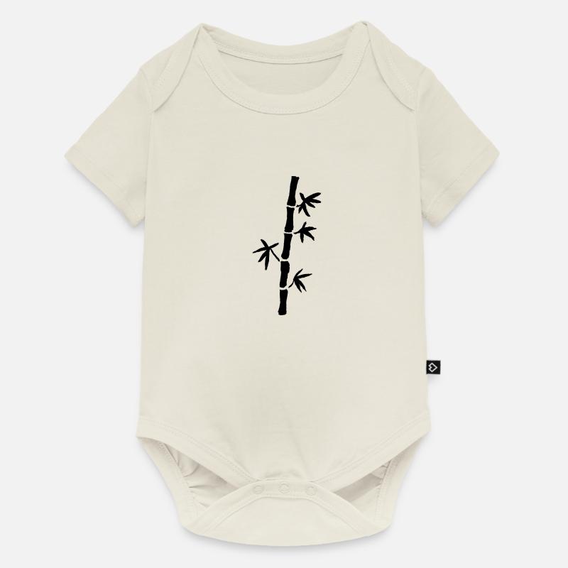 bambou - Body à manches courtes Premium Bébé - blanc cassé