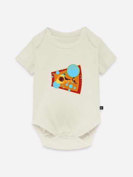 Lachs - Baby Premium Kurzarmbody - Naturweiß