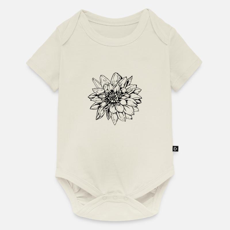 Dahlia noir - Body à manches courtes Premium Bébé - blanc cassé