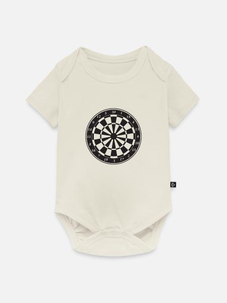 Dart Board - Baby Premium Kurzarmbody - Naturweiß