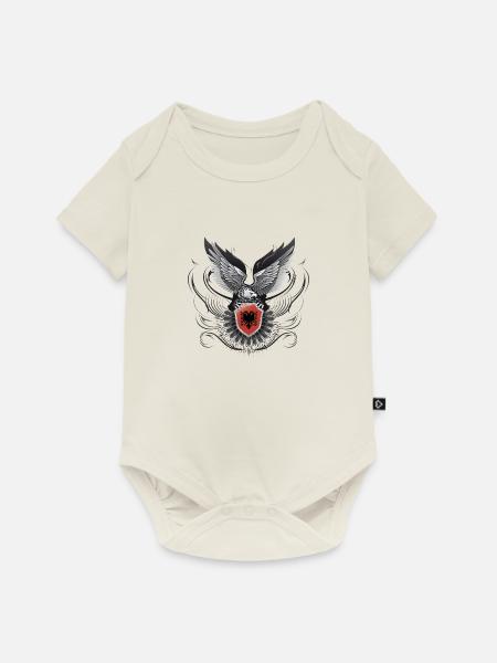 Shqiponja/Albania #02 - Baby Premium Kurzarmbody - Naturweiß