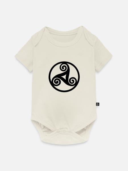 Kelte - Baby Premium Kurzarmbody - Naturweiß