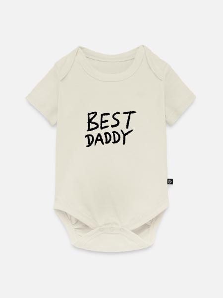 Best Daddy - Baby Premium Kurzarmbody - Naturweiß