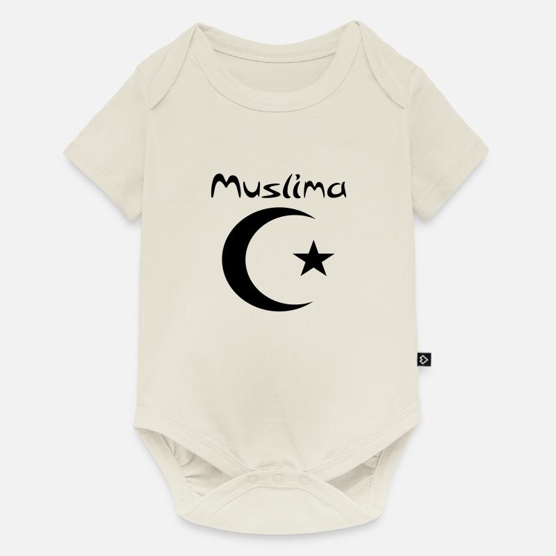 muslima - Body à manches courtes Premium Bébé - blanc cassé