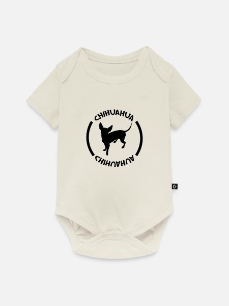 Chihuahua - Baby Premium Kurzarmbody - Naturweiß