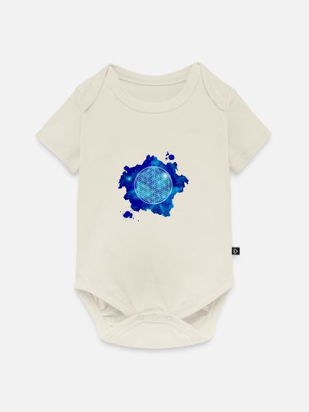 blume des lebens - Baby Premium Kurzarmbody - Naturweiß