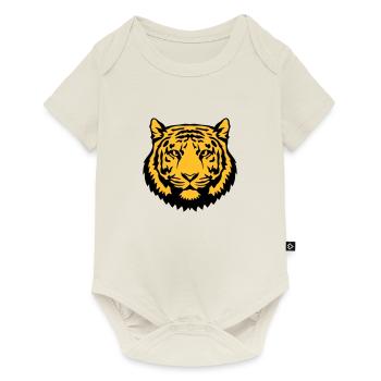 tiger cartoon tiger face 26 - Baby Premium short-sleeve bodysuit - off white - Front