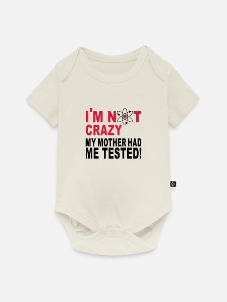 im not crazy - Baby Premium Kurzarmbody - Naturweiß