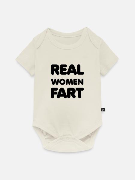 Real Women - Baby Premium Kurzarmbody - Naturweiß