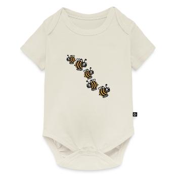 Thick crazy bees - Baby Premium short-sleeve bodysuit - off white - Front