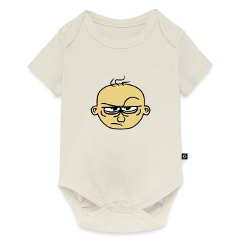 visage dessin animé comique cliparts mal furieux fou - Body à manches courtes Premium Bébé - blanc cassé - Devant