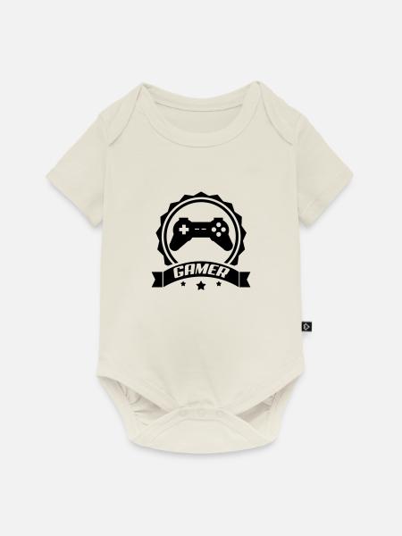gamer - Baby Premium Kurzarmbody - Naturweiß