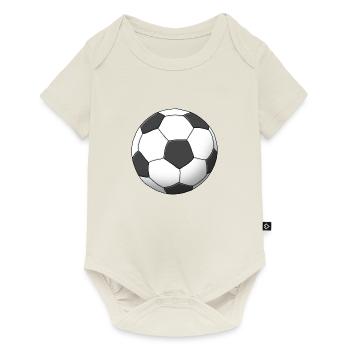 Fußball - Baby Premium Kurzarmbody - Naturweiß - Vorne