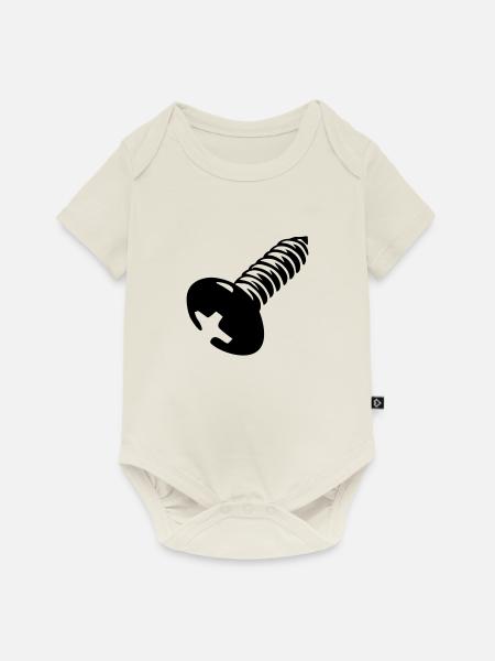 schraube - Baby Premium Kurzarmbody - Naturweiß