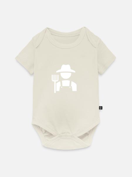 Farmer Bauer Beruf - Baby Premium Kurzarmbody - Naturweiß