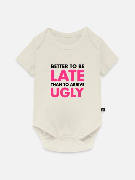 Late - Baby Premium Kurzarmbody - Naturweiß