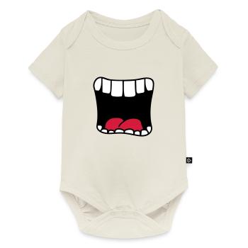mouth screaming big mouth bruellen comic cartoon - Baby Premium short-sleeve bodysuit - off white - Front