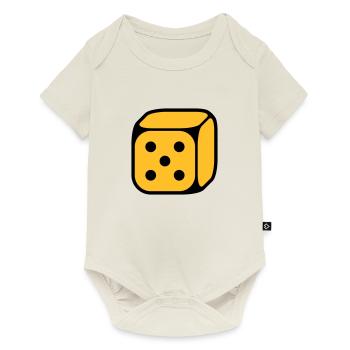 Dé Avec Numéro 5 (Cinq / 2C) - Body à manches courtes Premium Bébé - blanc cassé - Devant