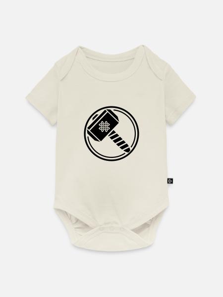 gott hammer - Baby Premium Kurzarmbody - Naturweiß