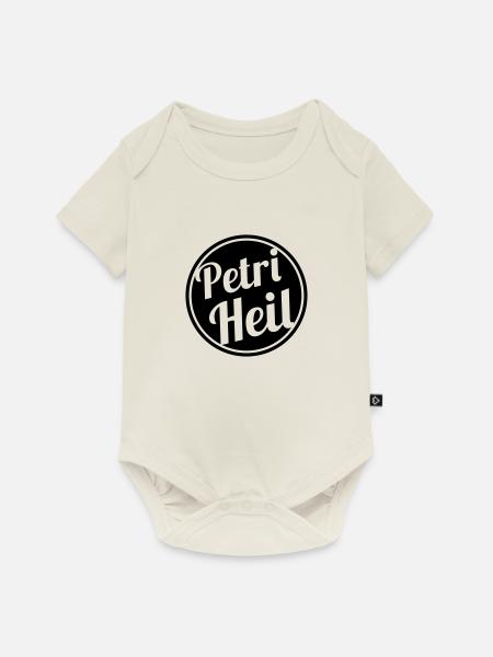Petri Heil - Baby Premium Kurzarmbody - Naturweiß