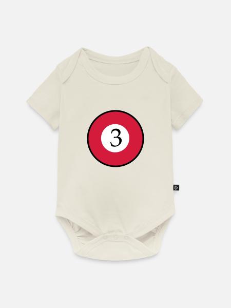 Billard - Baby Premium Kurzarmbody - Naturweiß