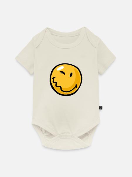 Smiley stung - Baby Premium Kurzarmbody - Naturweiß