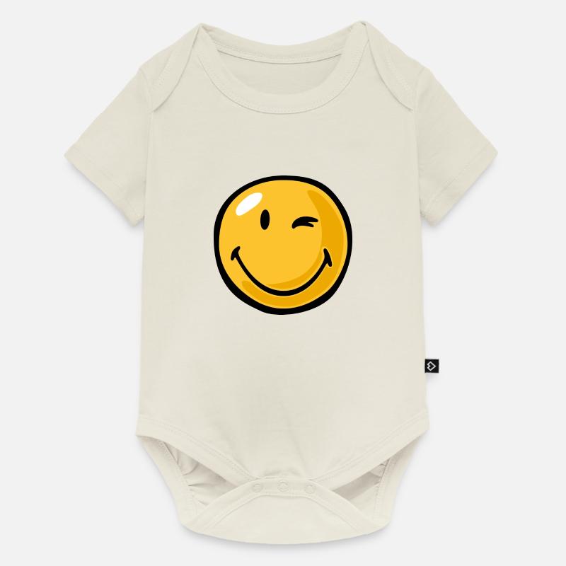 Smiley friendly - Body à manches courtes Premium Bébé - blanc cassé