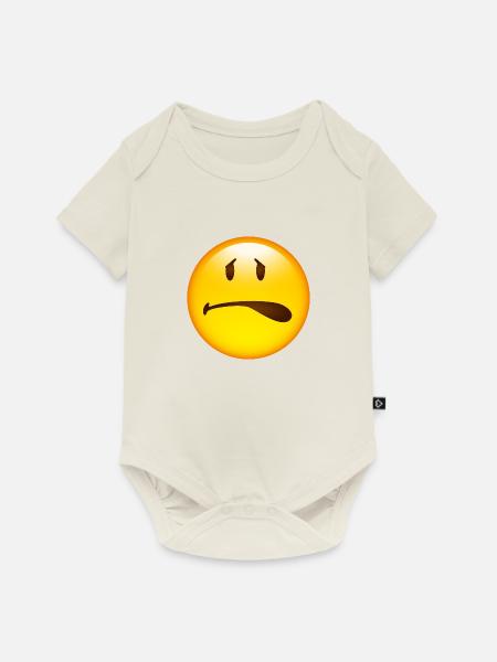 Smiley fear - Baby Premium Kurzarmbody - Naturweiß