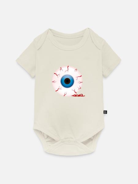 Smiley Halloween Eye - Baby Premium Kurzarmbody - Naturweiß