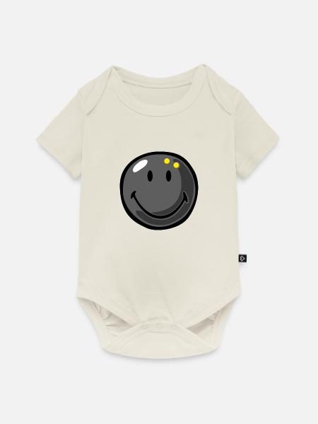Smiley Squash Ball - Baby Premium Kurzarmbody - Naturweiß