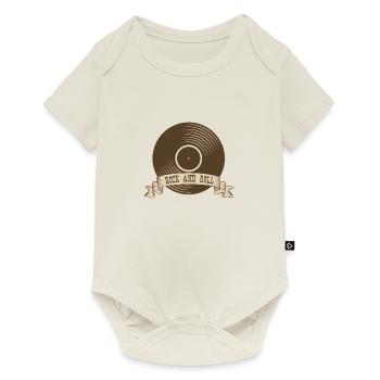 Rock n roll Rock Rock and Roll Vinyle - Body à manches courtes Premium Bébé - blanc cassé - Devant
