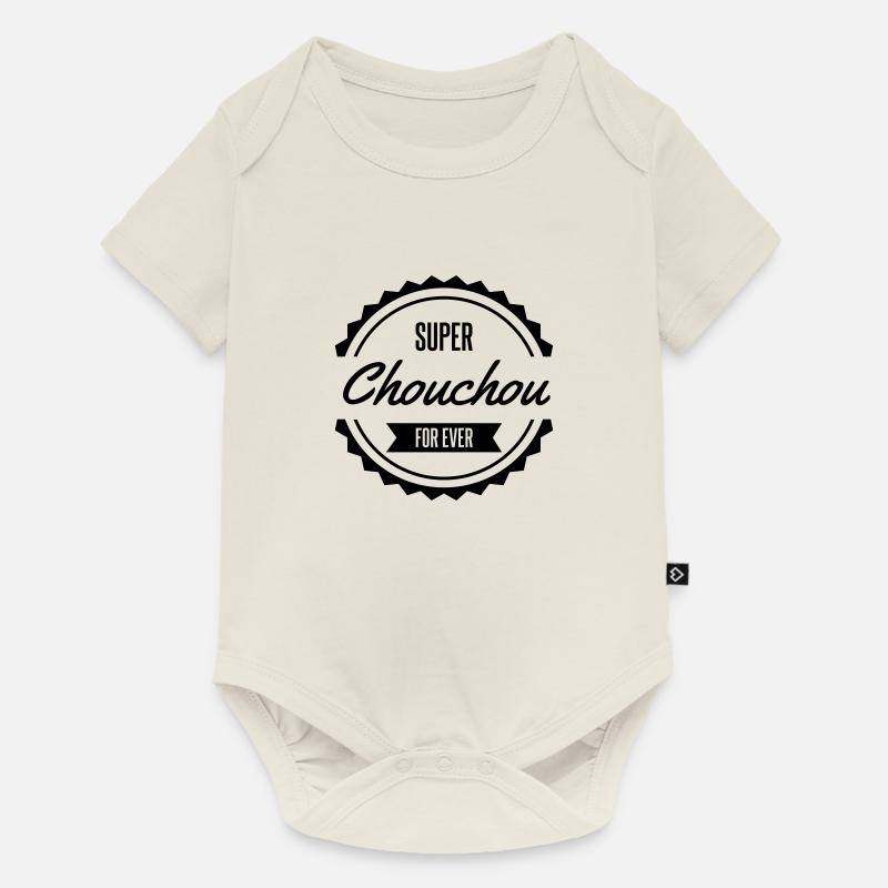 super chouchou for ever - Body à manches courtes Premium Bébé - blanc cassé