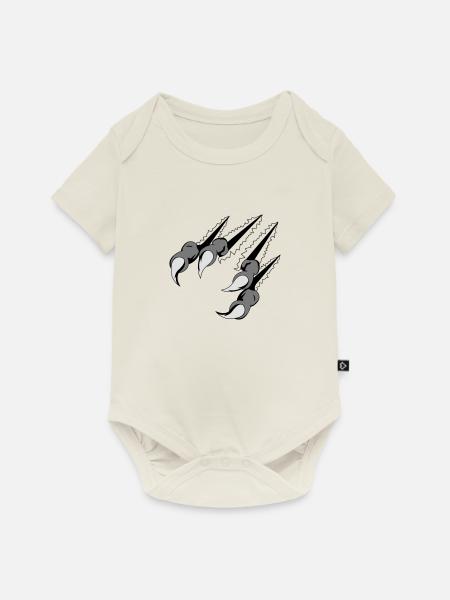 krallen_02 - Baby Premium Kurzarmbody - Naturweiß