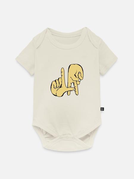los_angeles_handzeichen_2 - Baby Premium Kurzarmbody - Naturweiß