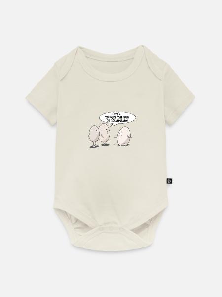 Ei des Columbus - Baby Premium Kurzarmbody - Naturweiß
