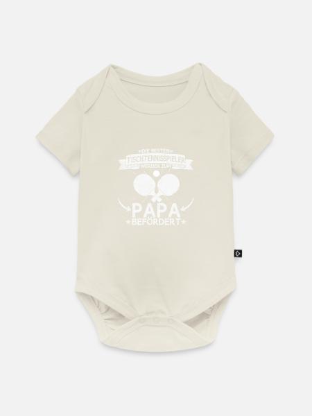 Tischtennis Tischtennisspieler Papa Sport Spruch - Baby Premium Kurzarmbody - Naturweiß