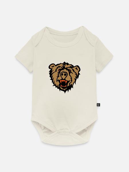 Bären - Baby Premium Kurzarmbody - Naturweiß