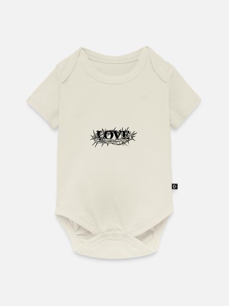 LOVE Dornenkrone Ostern - Baby Premium Kurzarmbody - Naturweiß
