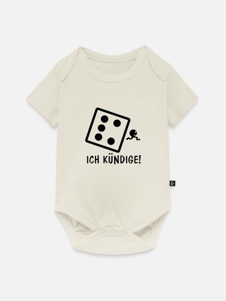 ich kündige - Baby Premium Kurzarmbody - Naturweiß